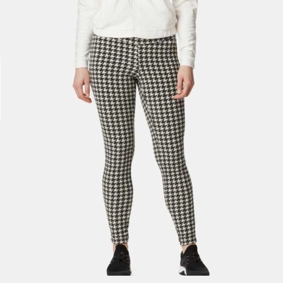 COLUMBIA Glacial Fleece Printed Leggings Mid-Layer Winter Houndstooth Women's XS - Picture 1 of 14